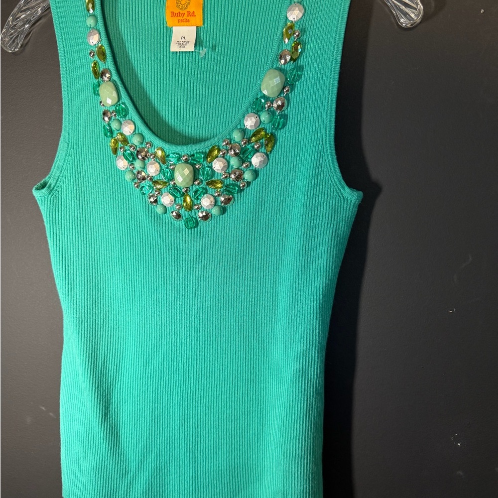 Ruby Rd. Women’s Jeweled Tank. NWOT - Picture 5 of 5